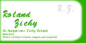 roland zichy business card